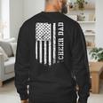 Cheer Dad Cheerleading American Flag Fathers Day Cheerleader Men's Sweatshirt Back Print
