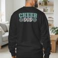 Cheer Dad My Favorite Cheerleader Calls Me Dad Teal Blue Men's Sweatshirt Back Print