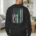 Cheer Dad Flag Green Cheerleading Men's Sweatshirt Back Print Cheer Dad Flag Green Cheerleading Men's Sweatshirt Back Print