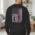 Cheer Dad Flag Pink Cheerleading Men's Sweatshirt Back Print