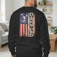 Cheerleader Dad Cheer Dad American US Flag Father Team Men's Sweatshirt Back Print