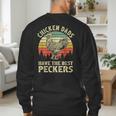 Chicken Dads Have The Best Peckers Vintage Apparel Men's Sweatshirt Back Print