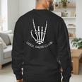Cool Dads Club Skeleton Rock Pocket Fathers Day Rocker Hand Men's Sweatshirt Back Print