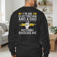 Cool Electrician For Men Dad Professional Electrician Men's Sweatshirt Back Print
