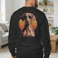 Cool Retro Vizsla Dog Mom Dad Vintage Pet Lovers Men's Sweatshirt Back Print Cool Retro Vizsla Dog Mom Dad Vintage Pet Lovers Men's Sweatshirt Back Print