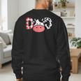 Cow Mom Or Dad Birthday Farm Birthday Party Men's Sweatshirt Back Print