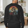 Cute Papa Bear Vintage Father's Day Retro Dad Guitar Men's Sweatshirt Back Print
