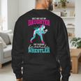 Cute Wrestling Daughter Favorite Wrestler Dad Mom Men's Sweatshirt Back Print