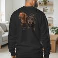 Dachshund Shirt Doxie Mom Dad Love Wiener Dog Puppy Cute Tee Men's Sweatshirt Back Print