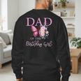 Dad 1st First Birthday Matching Family Butterfly Floral Men's Sweatshirt Back Print