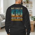 My Dad Is 40 And Still Awesome 40th Birthday Vintage Retro Men's Sweatshirt Back Print