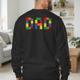 Dad Of The Birthday Boy Building Blocks Bricks Builder Men's Sweatshirt Back Print
