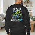 Dad Of The Birthday Boy Monster Truck Dinosaur PartyRex Men's Sweatshirt Back Print