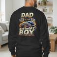 Dad Of The Birthday Boy Monster Truck Family Matching Party Men's Sweatshirt Back Print