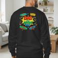 Dad Of The Birthday Boy Shirt Father Superhero Comic Party Men's Sweatshirt Back Print