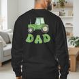Dad Of The Birthday Boy Tractor Farm Trucks Family Party Men's Sweatshirt Back Print