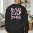 Dad Of The Birthday CowGirl Rodeo CowGirl Birthday Men's Sweatshirt Back Print