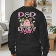 Dad Of The Birthday Girl 1St Birthday Pink Cow Farm Men's Sweatshirt Back Print