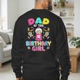 Dad Of The Birthday Girl Candy Family Bday Party Men's Sweatshirt Back Print