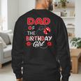 Dad Of The Birthday Girl Family Ladybug Birthday Men's Sweatshirt Back Print