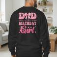 Dad Of The Birthday Girl Family Pink Coquette Bow Men's Sweatshirt Back Print