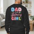 Dad Of The Birthday Girl Family Summer Beach Birthday Party Men's Sweatshirt Back Print