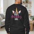 Dad Of The Birthday Girl Father Unicorn Birthday Small Men's Sweatshirt Back Print