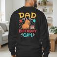 Dad Of The Birthday Girl Kids Cute Capybara Bday Family Men's Sweatshirt Back Print