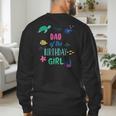 Dad Of The Birthday Girl Under Sea Theme Matching Family Men's Sweatshirt Back Print