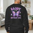 Dad Of The Birthday Girl Tie Dye Butterfly Birthday Family Men's Sweatshirt Back Print