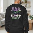 Dad Of The Birthday Monster Truck Family Matching Party Men's Sweatshirt Back Print