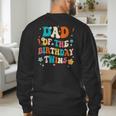 Dad Of The Birthday Twins Boys Girls Party Retro Bday Men's Sweatshirt Back Print