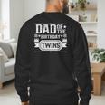 Dad Of The Birthday Twins Cute Twin Celebrate Father Daddy Men's Sweatshirt Back Print