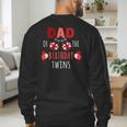 Dad Of The Birthday Twins Ladybug Birthday Family Matching Men's Sweatshirt Back Print