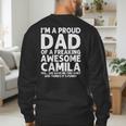 Dad Of CAMILA Father's Day Personalized Name Joke Men's Sweatshirt Back Print
