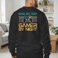 Dad By Day Gamer By Night Video Games Lover Gamer Dad Men's Sweatshirt Back Print