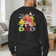 Dad Farm Animal Birthday Family Matching Party Men's Sweatshirt Back Print