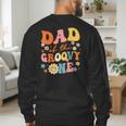 Dad Of The Groovy One 1st Birthday Pregnancy Announcement Men's Sweatshirt Back Print