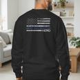 Dad Is A Hero Idea Son Daughter Of Police Men's Sweatshirt Back Print