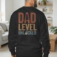 Dad Level Unlocked Father To Be New Daddy Men's Sweatshirt Back Print