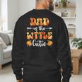 Dad Little Cutie Baby Shower Orange 1st Birthday Party Men's Sweatshirt Back Print