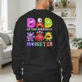 Dad Little Monster Kids 1st Birthday Party Family Monster Small Men's Sweatshirt Back Print