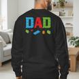 Dad Master Builder Building Bricks Blocks Family Set Parents Small Men's Sweatshirt Back Print