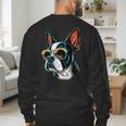 Dad Mom Cool Dog Sunglasses Boston Terrier Men's Sweatshirt Back Print Dad Mom Cool Dog Sunglasses Boston Terrier Men's Sweatshirt Back Print