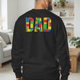 Dad Parent Brick Master Builder Building Blocks Set FamilyMen's Sweatshirt Back Print