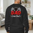 Dad Pit Crew Chief Racing Birthday Childs Party Fun Men's Sweatshirt Back Print