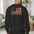 Dad Protector Hero Legend USA Flag Dad Father's Day Men's Sweatshirt Back Print