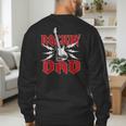 Dad Rockin One Birthday Family Matching Rock Guitar Men's Sweatshirt Back Print