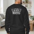 This Dad Rocks Rock n Roll Heavy Metal Fathers Day T-Shirt Men's Sweatshirt Back Print