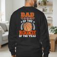 Dad Of Rookie 1st Basketball Bday Theme Matching Men's Sweatshirt Back Print